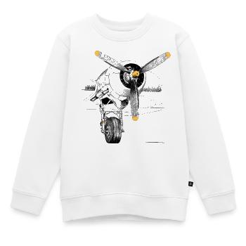 Motor - Kinder Premium Organic Sweatshirt - Weiß - Vorne - AI Model Kid Male (0cm)