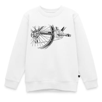 roue - Sweat Premium enfant bio - blanc - Devant - AI Model Kid Male (0cm)