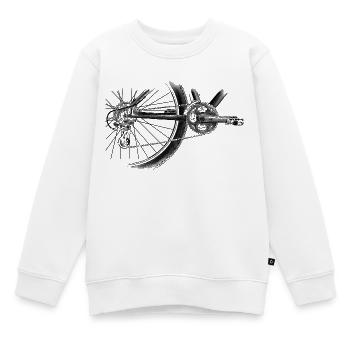 roue - Sweat Premium enfant bio - blanc - Devant - AI Model Kid Male (0cm)