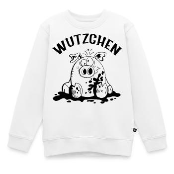 Wutzchen - Schwein - Schweine - Sau - Kinder Premium Organic Sweatshirt - Weiß - Vorne - AI Model Kid Male (0cm)
