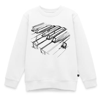 Piano Tasten - Kinder Premium Organic Sweatshirt - Weiß - Vorne - AI Model Kid Male (0cm)