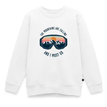 Lunettes de ski Ski de montagne - Sweat Premium enfant bio - blanc - Devant - AI Model Kid Male (0cm)