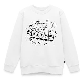 DJ Mischpult - Kinder Premium Organic Sweatshirt - Weiß - Vorne - AI Model Kid Male (0cm)