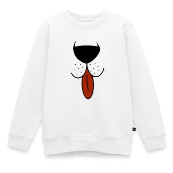Bären Schnauze mit ausgestreckter Zunge - Kinder Premium Organic Sweatshirt - Weiß - Vorne - AI Model Kid Male (0cm)