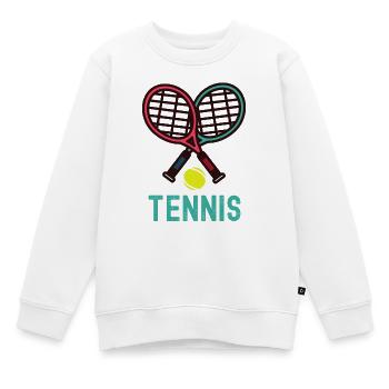 Tennis - Sweat Premium enfant bio - blanc - Devant - AI Model Kid Male (0cm)