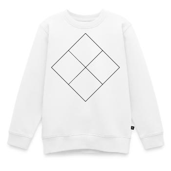 Quadrat zum füllen - Kinder Premium Organic Sweatshirt - Weiß - Vorne - AI Model Kid Male (0cm)