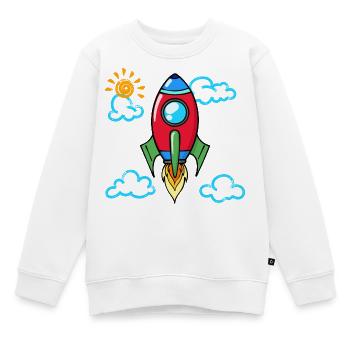 Début de l’école Lancement de l’école - Sweat Premium enfant bio - blanc - Devant - AI Model Kid Male (0cm)