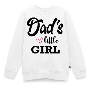 Baby Kind Papa Dad Kleines Mädchen Little Girl - Kinder Premium Organic Sweatshirt - Weiß - Vorne - AI Model Kid Male (0cm)