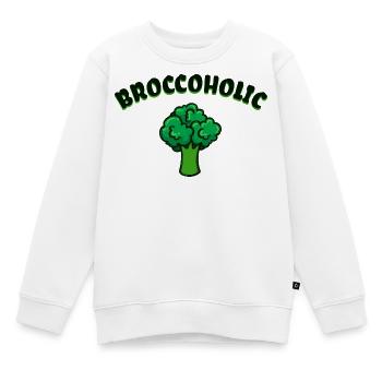 Drôles de phrases Vegan santé - Sweat Premium enfant bio - blanc - Devant - AI Model Kid Male (0cm)