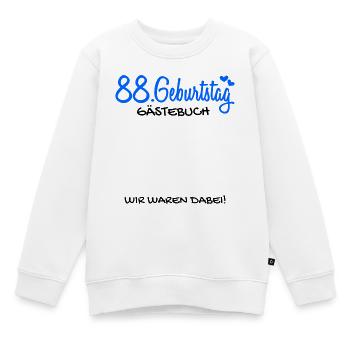 88 Geburtstag Gästebuch - 88 Jahre Geschenk - Kinder Premium Organic Sweatshirt - Weiß - Vorne - AI Model Kid Male (0cm)