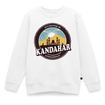 Kandahar Afghanistan Vintage Mosquée Design - Sweat Premium enfant bio - blanc - Devant - AI Model Kid Male (0cm)