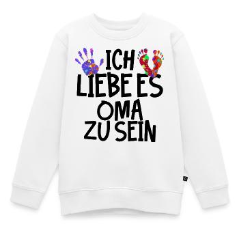 Rentnerin Oma Statement Alte Frau Großmutter - Kinder Premium Organic Sweatshirt - Weiß - Vorne - AI Model Kid Male (0cm)