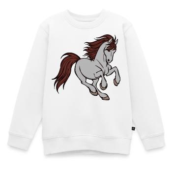 Amour des chevaux Chevaux islandais au galop Chevaux Islandais - Sweat Premium enfant bio - blanc - Devant - AI Model Kid Male (0cm)