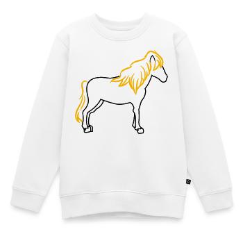 Chevaux islandais Chevaux Chevaux Amateurs de chevaux Équitation - Sweat Premium enfant bio - blanc - Devant - AI Model Kid Male (0cm)