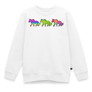 Galopp Pferdenarr Pferde Pferdeliebe Islandpferde - Kinder Premium Organic Sweatshirt - Weiß - Vorne - AI Model Kid Male (0cm)