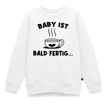 Grossesse Grossesse Déclaration Baby Bump - Sweat Premium enfant bio - blanc - Devant - AI Model Kid Male (0cm)