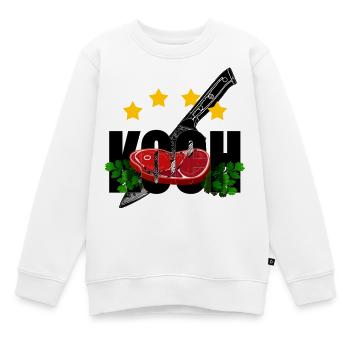 4 Sterne Koch Kochmesser Fleisch Petersilie - Kinder Premium Organic Sweatshirt - Weiß - Vorne - AI Model Kid Male (0cm)