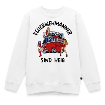 Feuerwehr Brandschutz Lebensretter Statement - Kinder Premium Organic Sweatshirt - Weiß - Vorne - AI Model Kid Male (0cm)