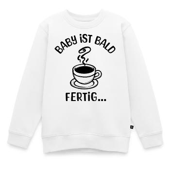 Schwangerschaft Babybauch Schwanger Statement - Kinder Premium Organic Sweatshirt - Weiß - Vorne - AI Model Kid Male (0cm)