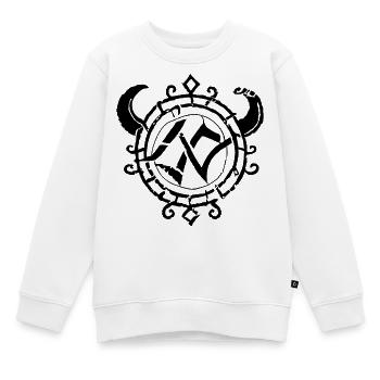 Symbol vikings avec corne, noir - Sweat Premium enfant bio - blanc - Devant - AI Model Kid Male (0cm)