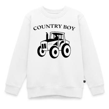 Landleben Traktor Landluft Kraftfahrzeug Spruch - Kinder Premium Organic Sweatshirt - Weiß - Vorne - AI Model Kid Male (0cm)