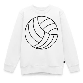 Volley-ball - Sweat Premium enfant bio - blanc - Devant - AI Model Kid Male (0cm)