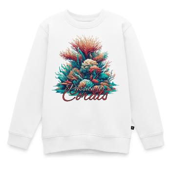 Leidenschaft für Korallen Geschenk - Kinder Premium Organic Sweatshirt - Weiß - Vorne - AI Model Kid Male (0cm)