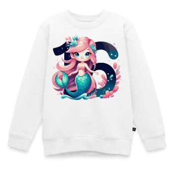 16 ans sirène doux cadeau d’anniversaire - Sweat Premium enfant bio - blanc - Devant - AI Model Kid Male (0cm)