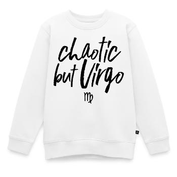 Astro chaotique mais Vierge - Sweat Premium enfant bio - blanc - Devant - AI Model Kid Male (0cm)