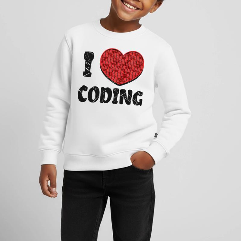 Script de code Debug Heart Statement Sweat Premium enfant bio