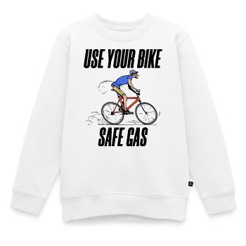 Fahrrad Energiespeicher Statement Tanken Energie - Kinder Premium Organic Sweatshirt - Weiß - Vorne - AI Model Kid Male (0cm)