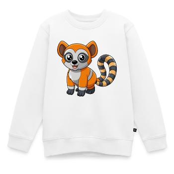 Lemur Niedliche Maskottchen Zeichentrickfigur Kawaii - Kinder Premium Organic Sweatshirt - Weiß - Vorne - AI Model Kid Male (0cm)