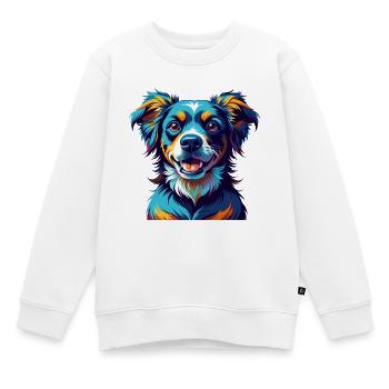 Alano Español Hunderasse Bunte Karikatur Kawaii - Kinder Premium Organic Sweatshirt - Weiß - Vorne - AI Model Kid Male (0cm)
