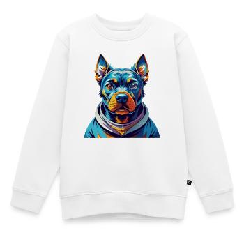 Cao De Castro Laboreiro Hunderasse Karikatur Kawaii - Kinder Premium Organic Sweatshirt - Weiß - Vorne - AI Model Kid Male (0cm)
