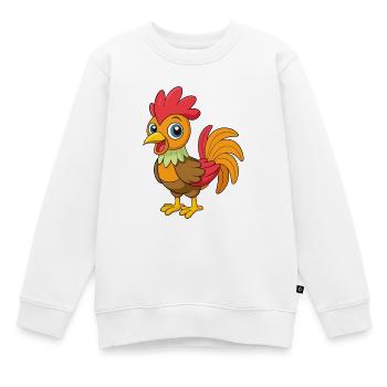 Hahn Niedliche Maskottchen Zeichentrickfigur Kawaii - Kinder Premium Organic Sweatshirt - Weiß - Vorne - AI Model Kid Male (0cm)