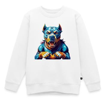 Cordoue Chien de combat Race Coloré Dessin animé Kawaii - Sweat Premium enfant bio - blanc - Devant - AI Model Kid Male (0cm)