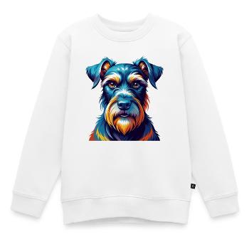 Standard Schnauzer Hunderasse Cartoon Kawaii - Kinder Premium Organic Sweatshirt - Weiß - Vorne - AI Model Kid Male (0cm)