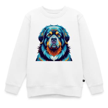 Tibetische Dogge Hunderasse Bunte Karikatur Kawaii - Kinder Premium Organic Sweatshirt - Weiß - Vorne - AI Model Kid Male (0cm)
