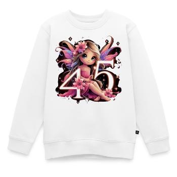 45 ans fée elfe anniversaire cadeau d’anniversaire - Sweat Premium enfant bio - blanc - Devant - AI Model Kid Male (0cm)