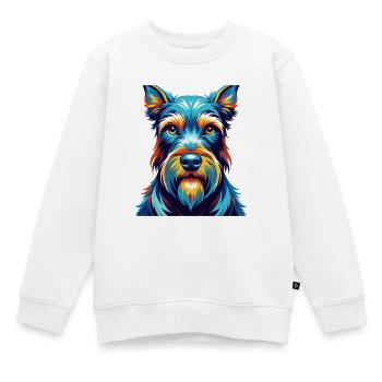 Standard Schnauzer Hunderasse Cartoon Kawaii - Kinder Premium Organic Sweatshirt - Weiß - Vorne - AI Model Kid Male (0cm)