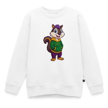 Chipmunk Drôle Kawaii Dessin animé Personnage Clipart - Sweat Premium enfant bio - blanc - Devant - AI Model Kid Male (0cm)