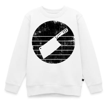 Hackbeil Skizze - Kinder Premium Organic Sweatshirt - Weiß - Vorne - AI Model Kid Male (0cm)