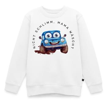 Nicht schlimm, Mama wäscht (Auto) - Kinder Premium Organic Sweatshirt - Weiß - Vorne - AI Model Kid Male (0cm)