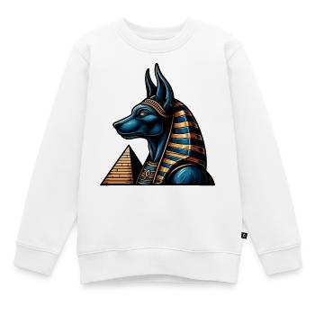 Anubis | Gardien des tombes Égypte - Sweat Premium enfant bio - blanc - Devant - AI Model Kid Male (0cm)