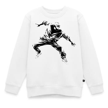 B Boy Grafik - Kinder Premium Organic Sweatshirt - Weiß - Vorne - AI Model Kid Male (0cm)