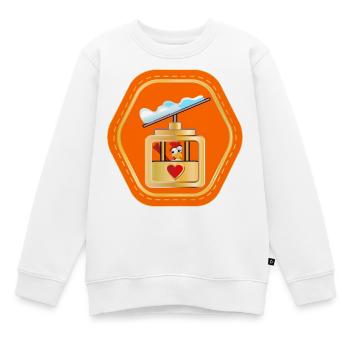 REMONTÉES MÉCANIQUES SKI - WINTER HÜHNER - Sweat Premium enfant bio - blanc - Devant - AI Model Kid Male (0cm)