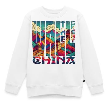 Die Chinesische Mauer - Kinder Premium Organic Sweatshirt - Weiß - Vorne - AI Model Kid Male (0cm)