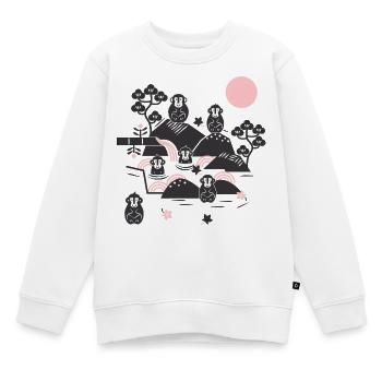 Chilling Monkeys in a Hot Spring l black pink - Kinder Premium Organic Sweatshirt - Weiß - Vorne - AI Model Kid Male (0cm)