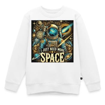 MORE SPACE - Kinder Premium Organic Sweatshirt - Weiß - Vorne - AI Model Kid Male (0cm)