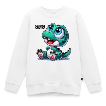 T-Rex Baby Dino Babydino Dinobaby Geschenk - Kinder Premium Organic Sweatshirt - Weiß - Vorne - AI Model Kid Male (0cm)